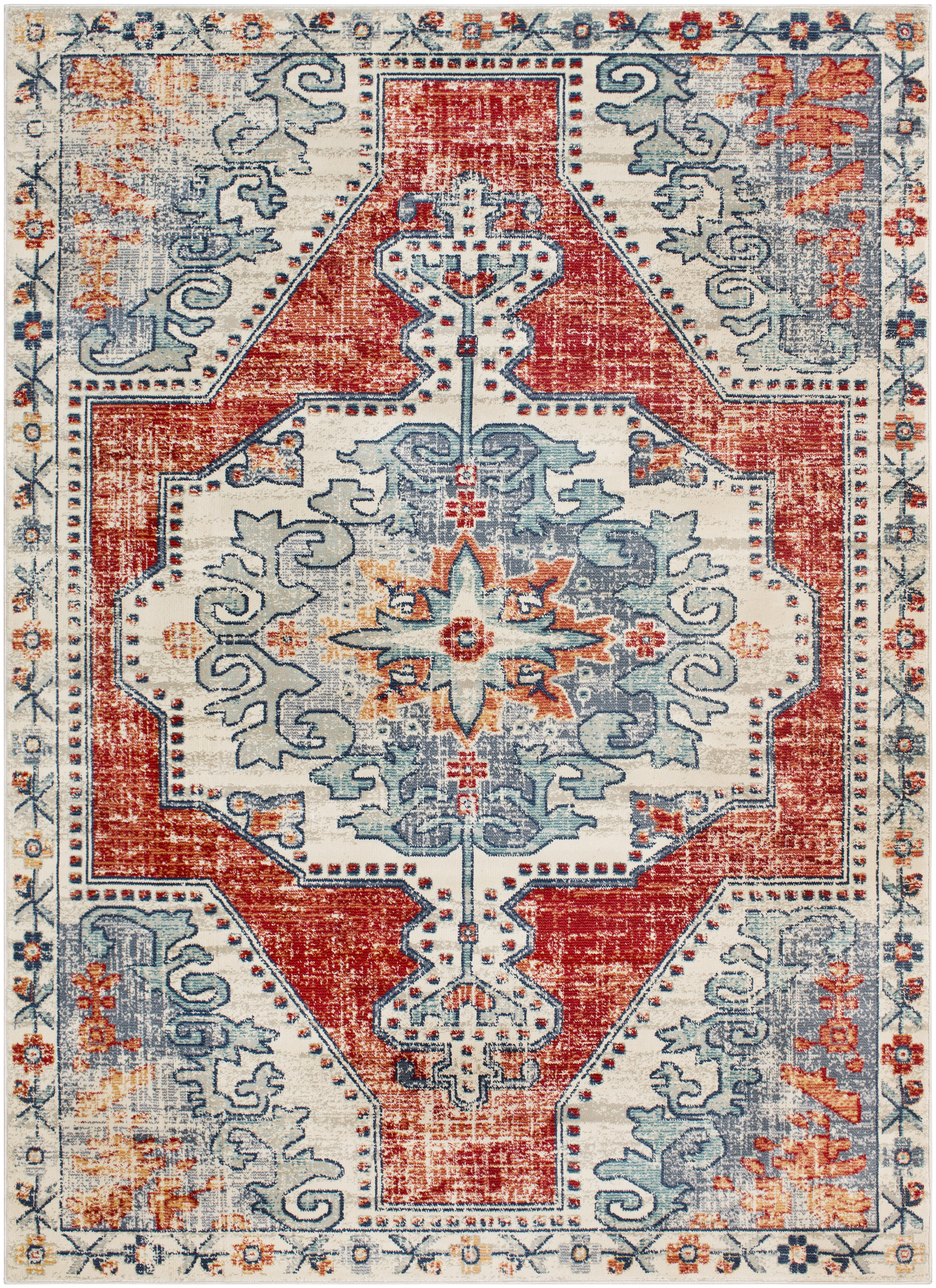 Prince 35 X 24 inch Red Rug, Rectangle