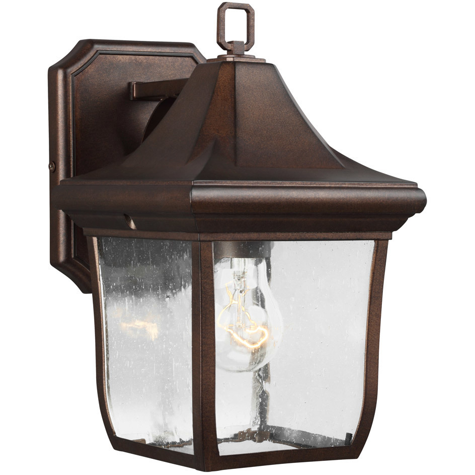 Caius 1 Light 10.75 inch Patina Bronze Outdoor Wall Lantern