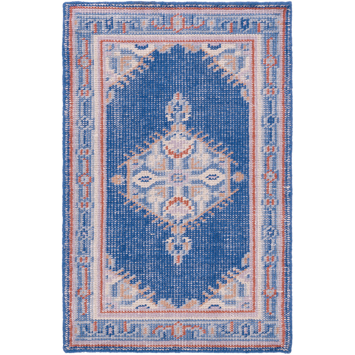 Luella 36 X 24 inch Dark Blue/Bright Red/Mauve/Camel/Denim/Khaki Rugs, Wool