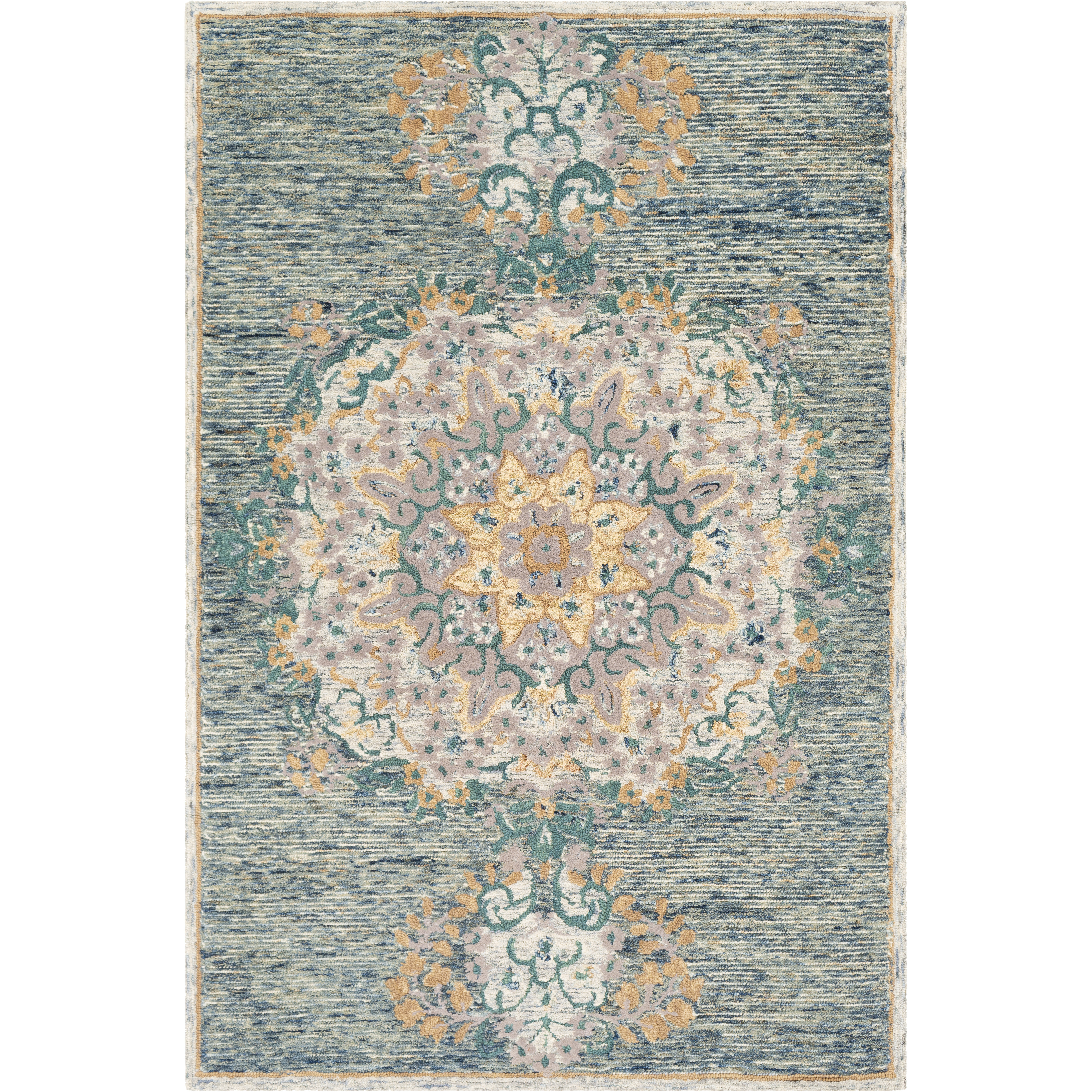 Bayard 36 X 24 inch Dark Blue Rug, Rectangle