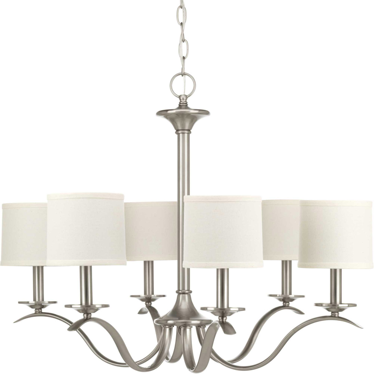 Mark 6 Light 30 inch Brushed Nickel Chandelier Ceiling Light