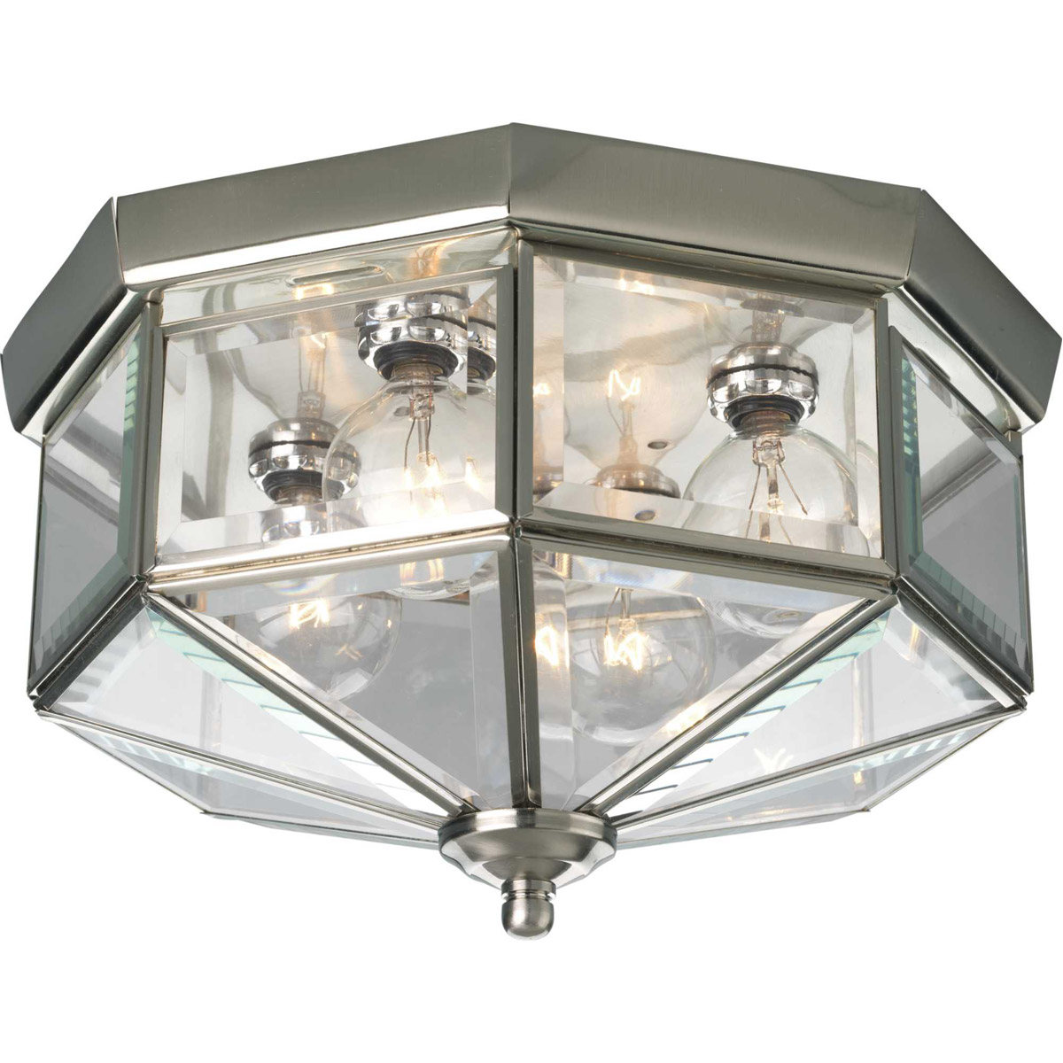 Petronella 4 Light 11.13 inch Brushed Nickel Flush Mount Ceiling Light