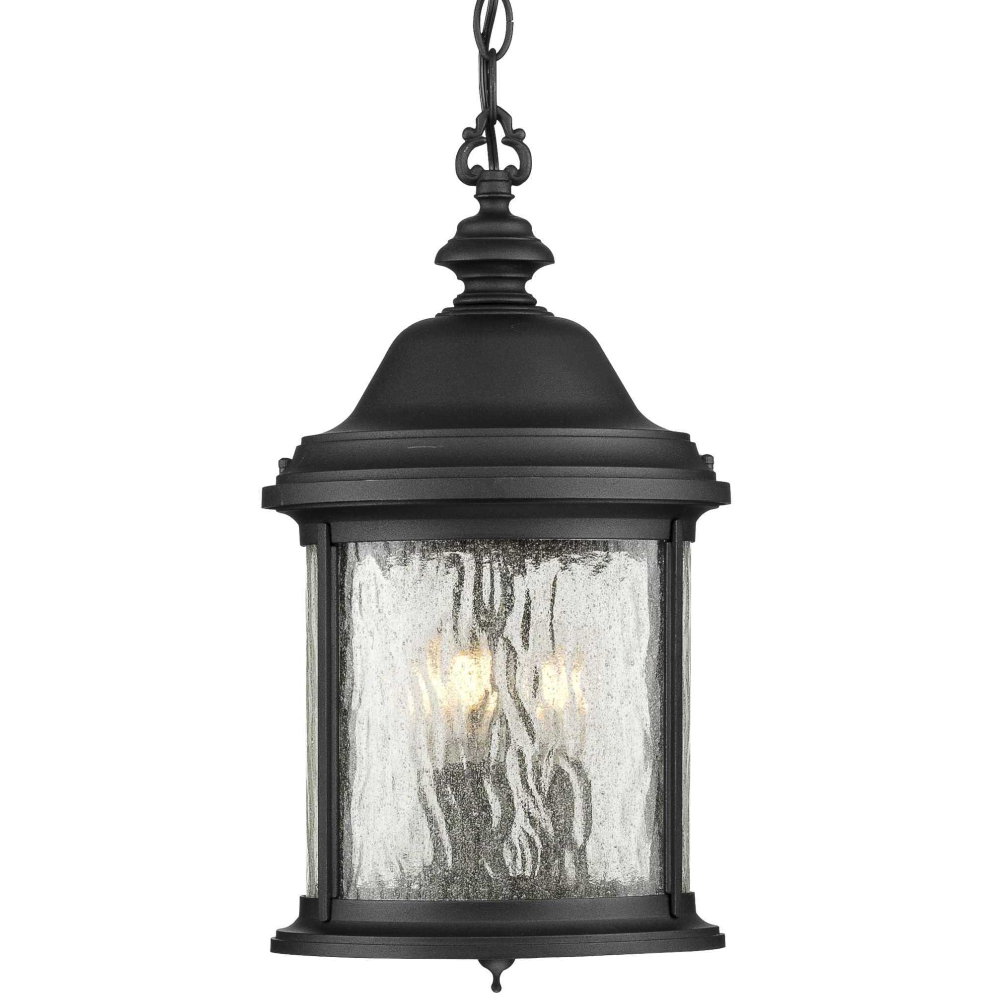 Renee 3 Light 9.63 inch Textured Black Outdoor Hanging Lantern