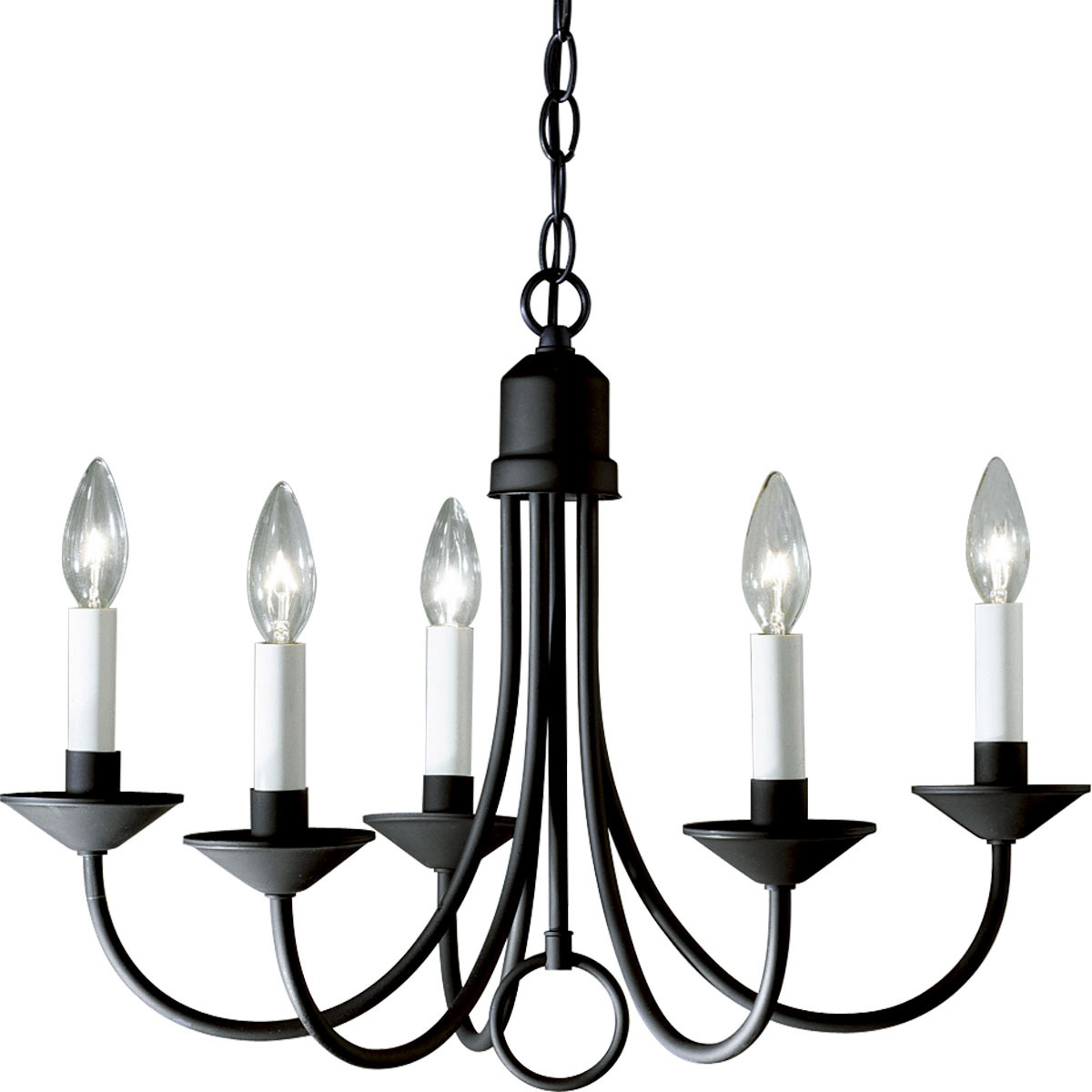 Kipling 5 Light 21 inch Black Chandelier Ceiling Light