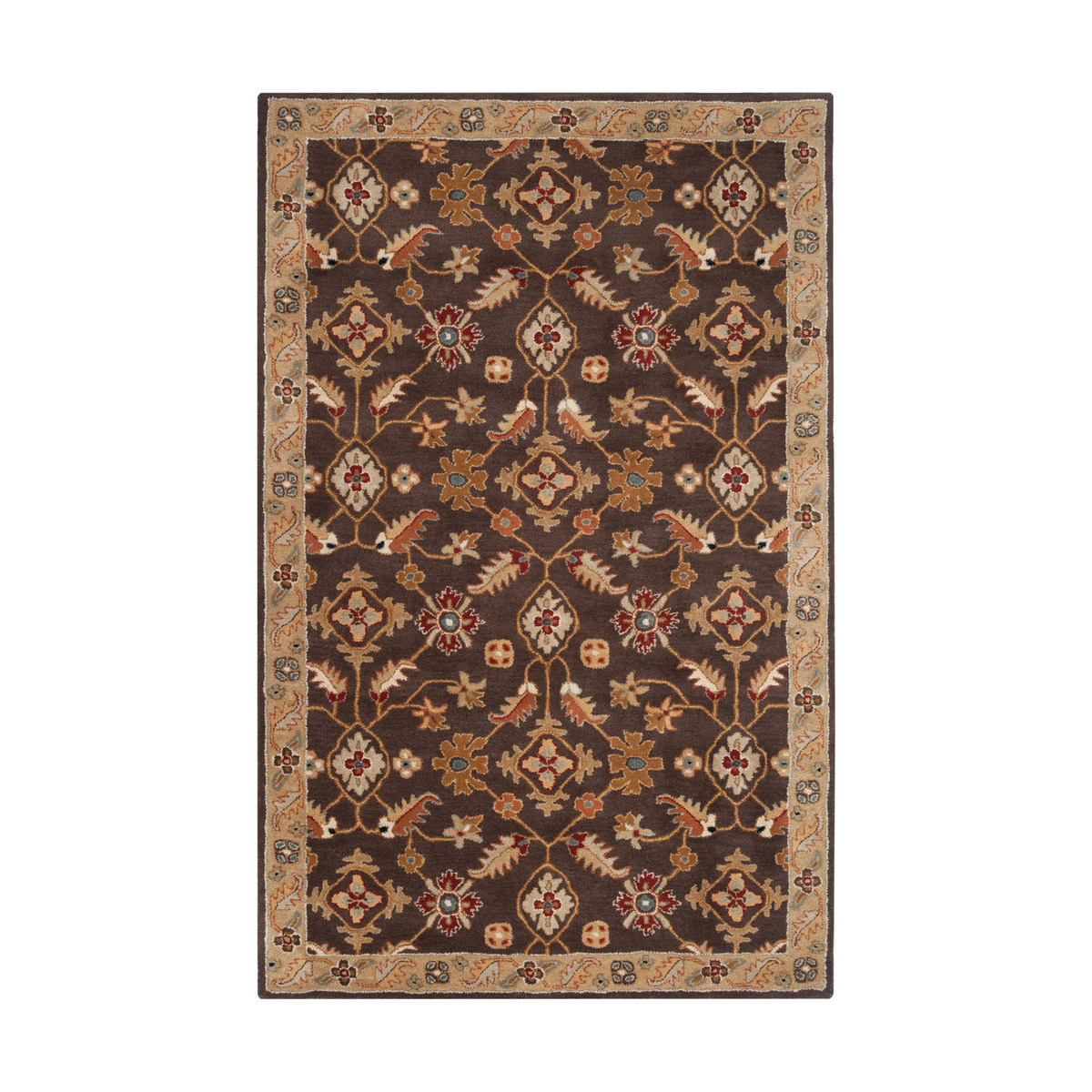 Edda 168 X 120 inch Dark Brown/Camel/Wheat/Khaki/Medium Gray/Rust Rugs, Wool