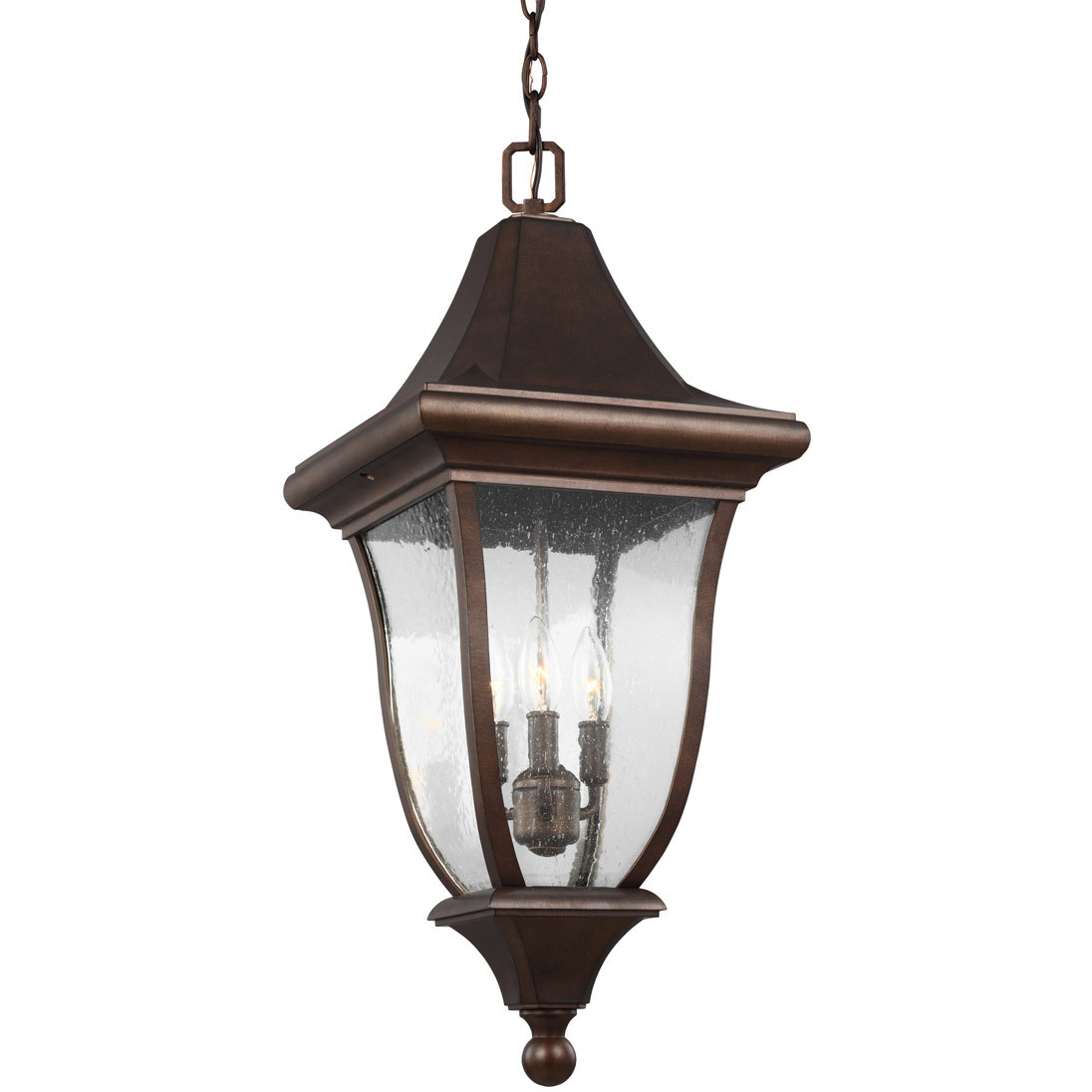 Caius 3 Light 12 inch Patina Bronze Outdoor Pendant