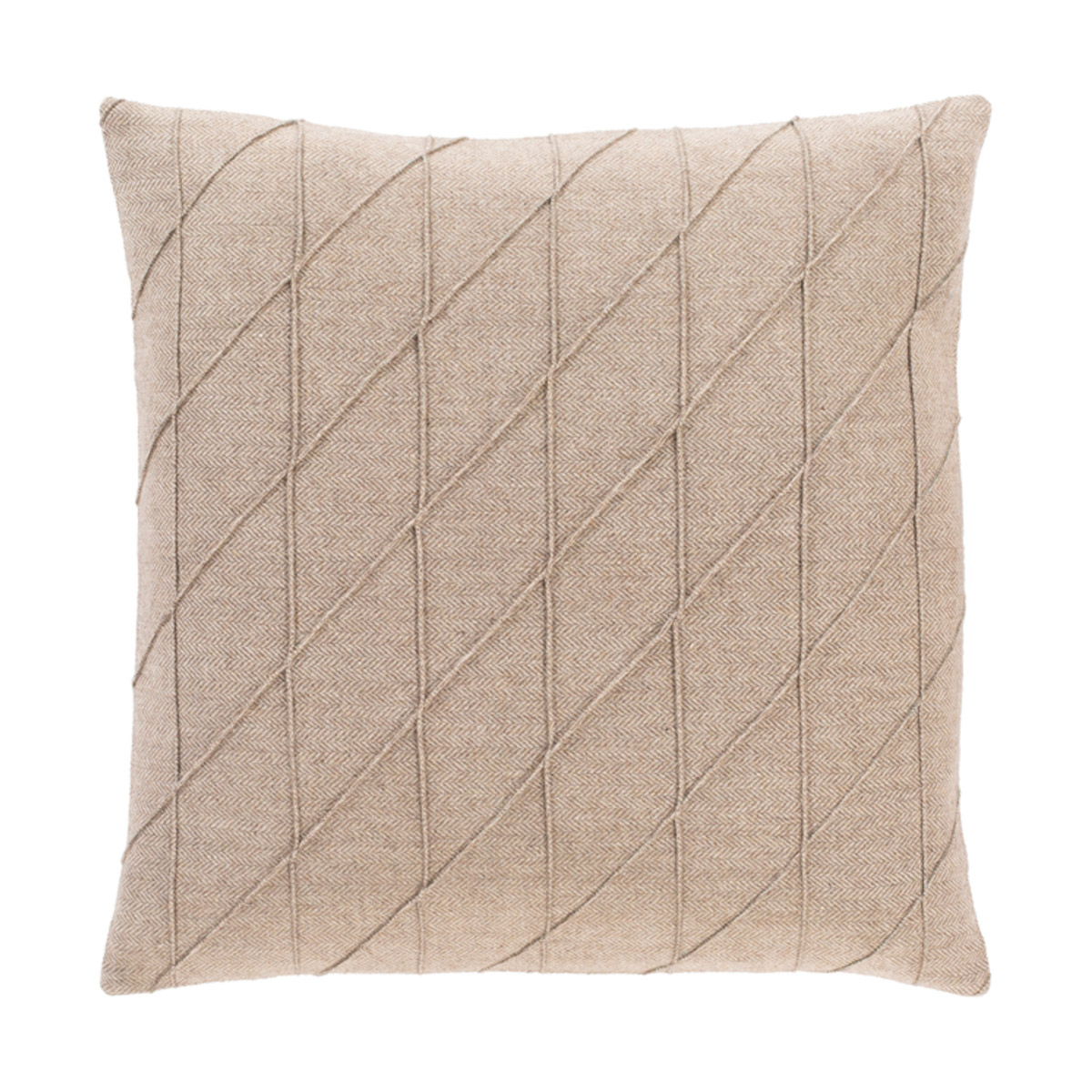 King 22 X 22 inch Camel/Black/Beige Pillow Cover