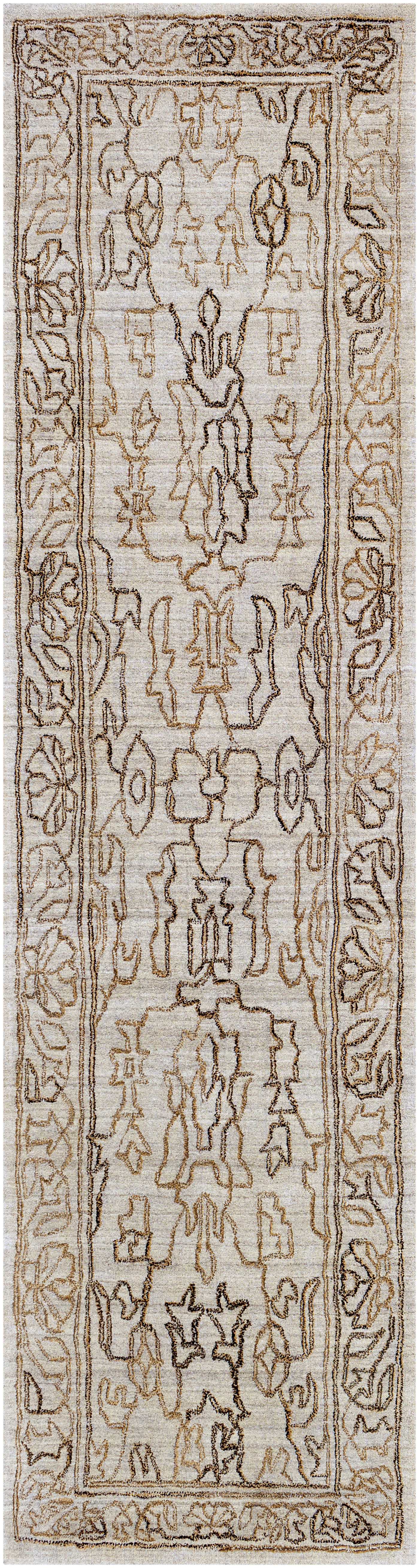 Estelle 144 X 36 inch Light Gray Rug, Runner