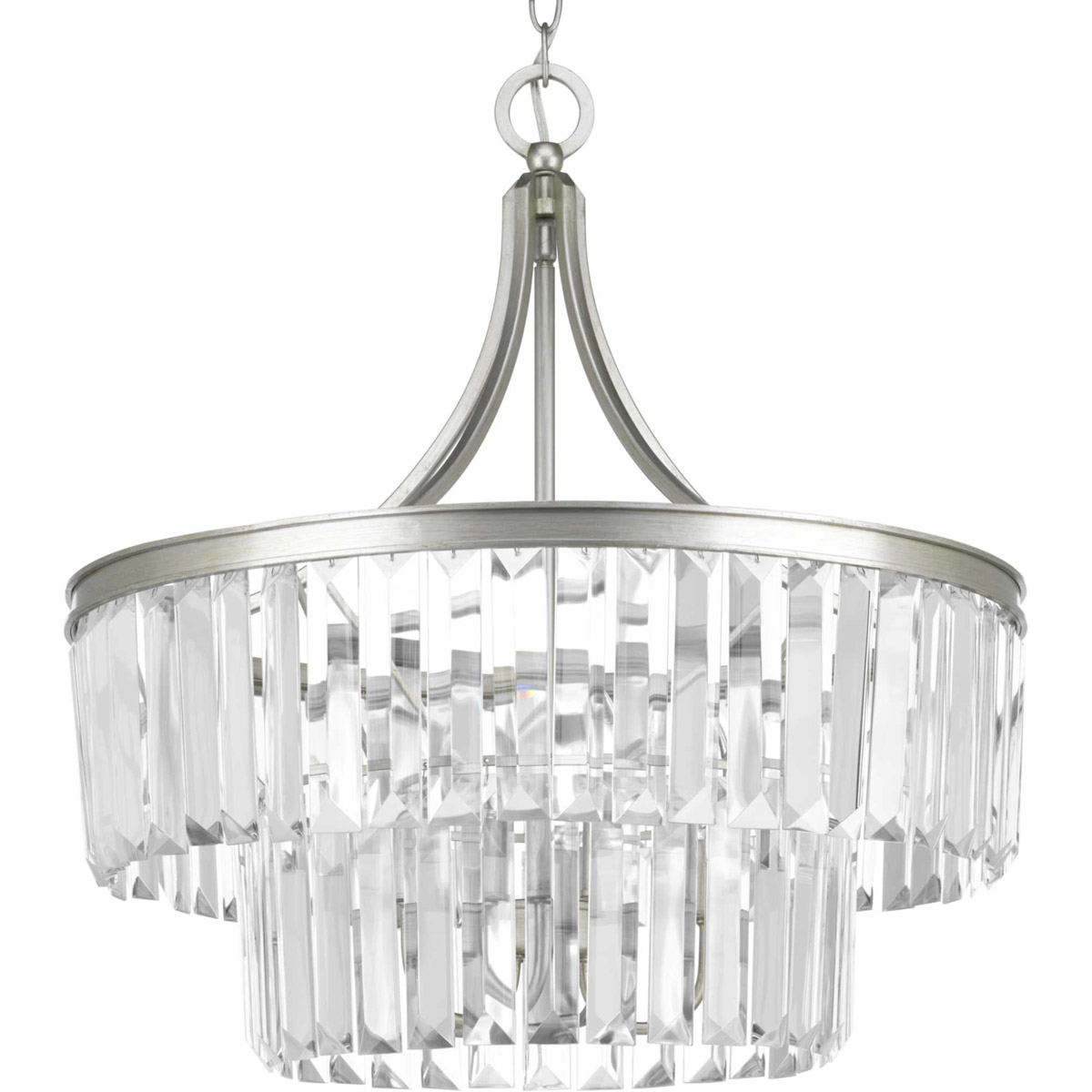 Benedict 5 Light 22.25 inch Silver Ridge Pendant Ceiling Light, Design Series