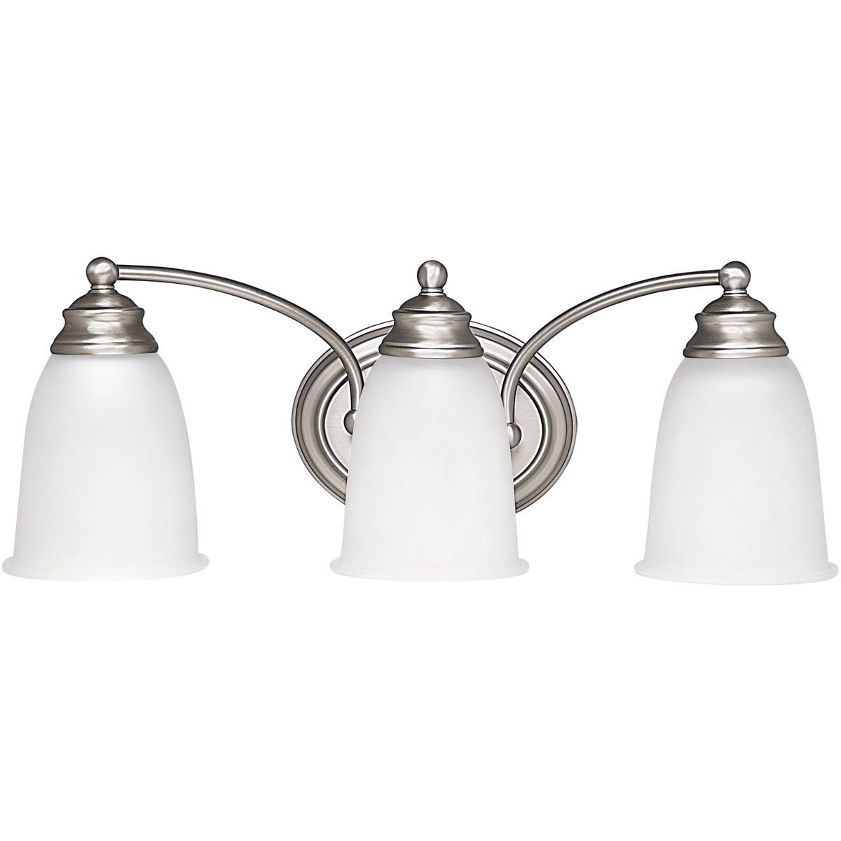 Booker 3 Light 18 inch Matte Nickel Vanity Light Wall Light 