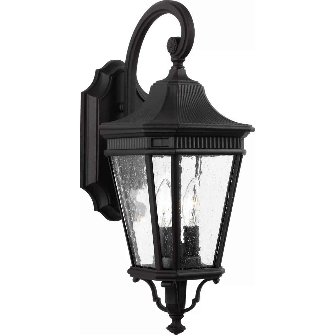 Quade 2 Light 20.5 inch Black Outdoor Wall Lantern