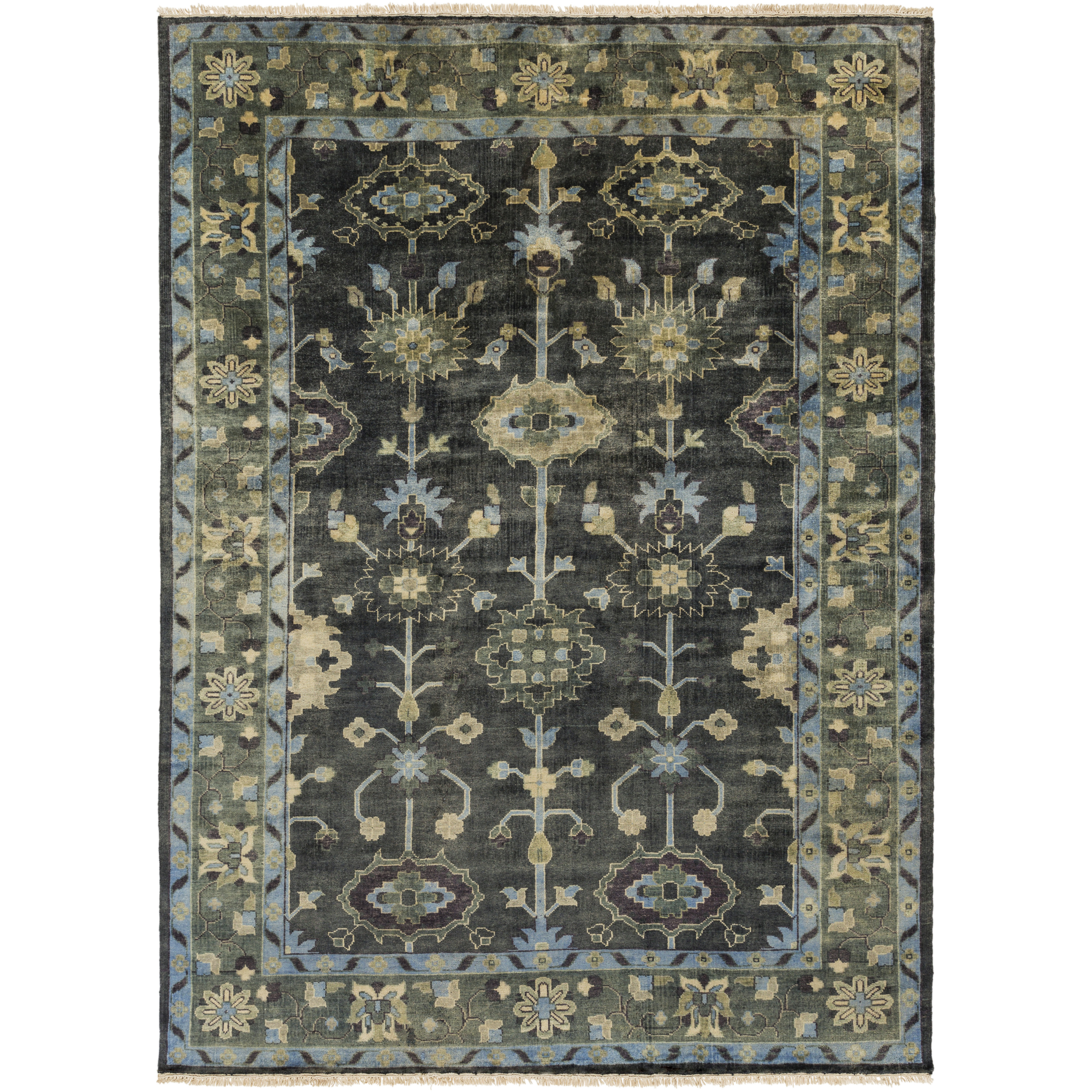 Kinsey 132 X 96 inch Medium Green Rug, Rectangle