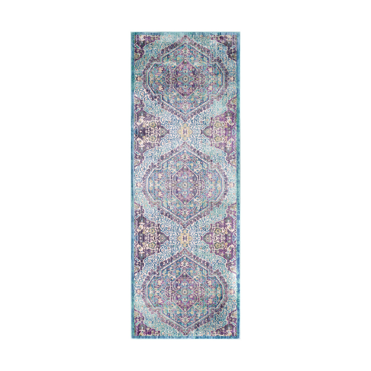 Ayland 94 X 34 inch Bright Purple/Pale Blue/Teal/Lime/Dark Green/Camel Rugs, Polyester
