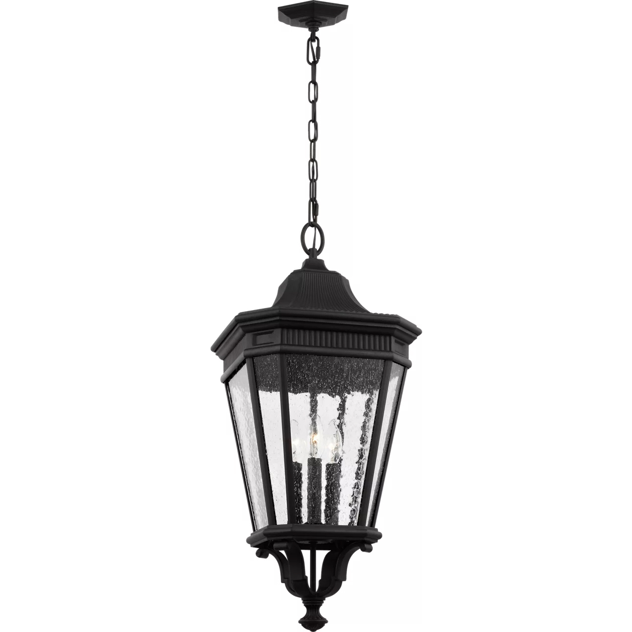 Quade 3 Light 12 inch Black Outdoor Hanging Lantern