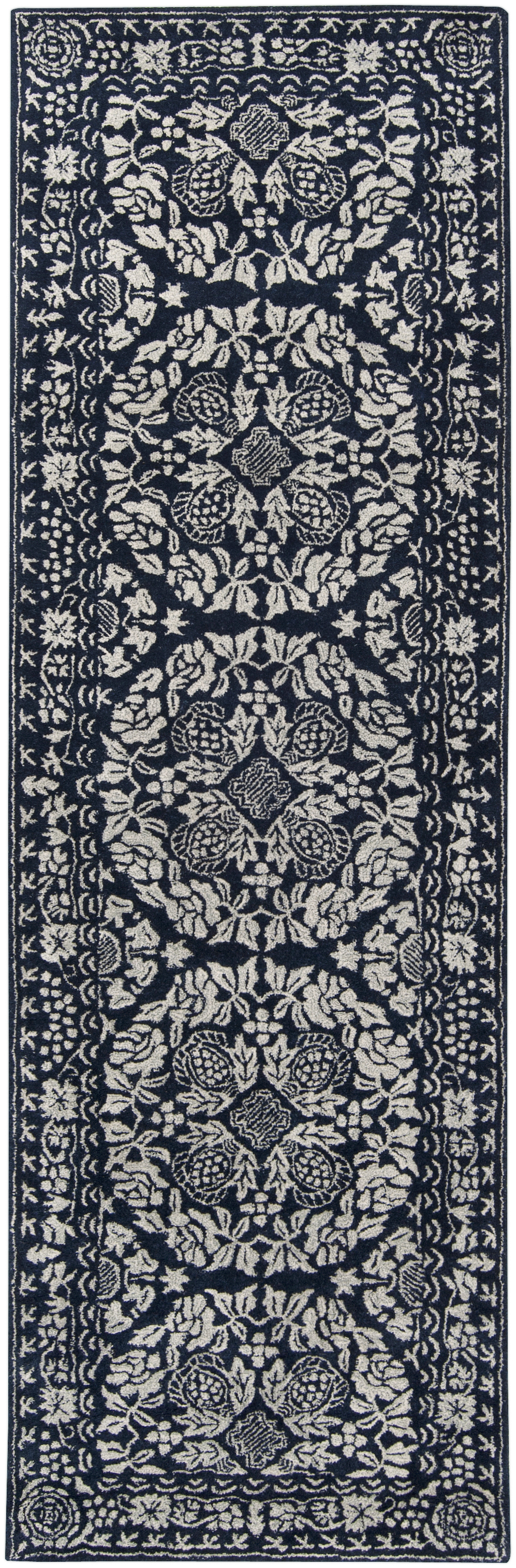 Hendrick 96 X 30 inch Dark Blue Rug, Runner