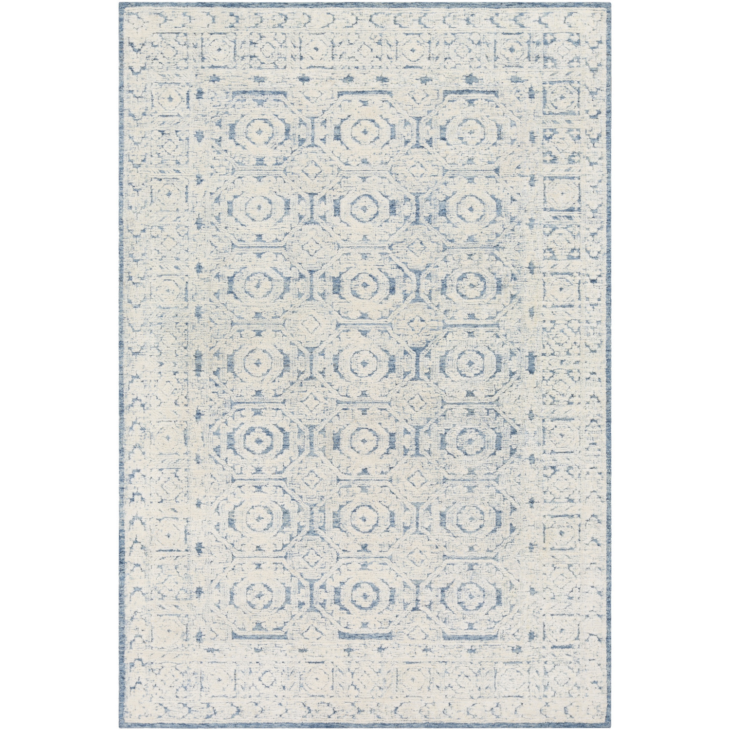 Ellen 90 X 60 inch Dark Blue Rug, Rectangle