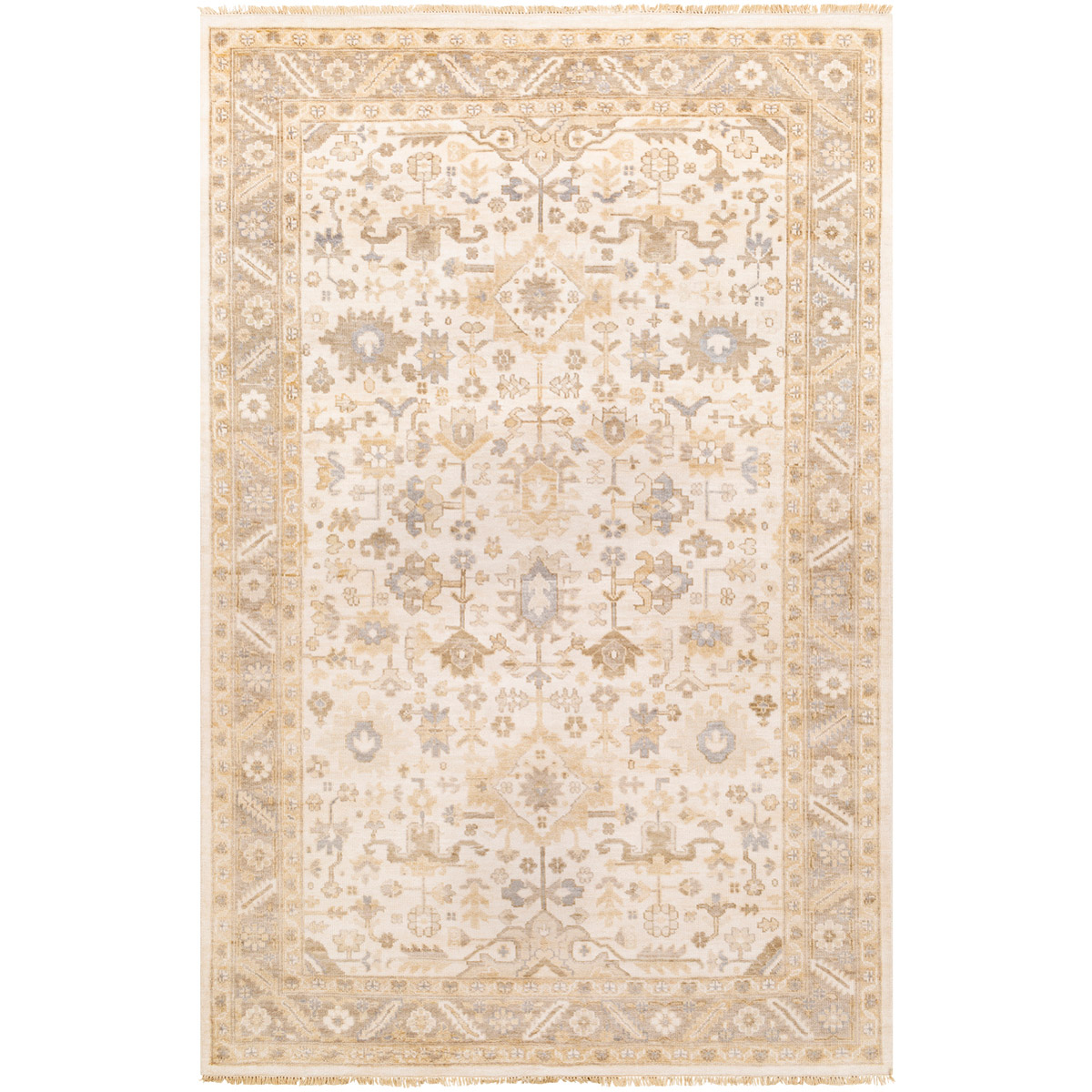 Poppy 36 X 24 inch Khaki/Cream/Camel/Medium Gray Rugs, Rectangle