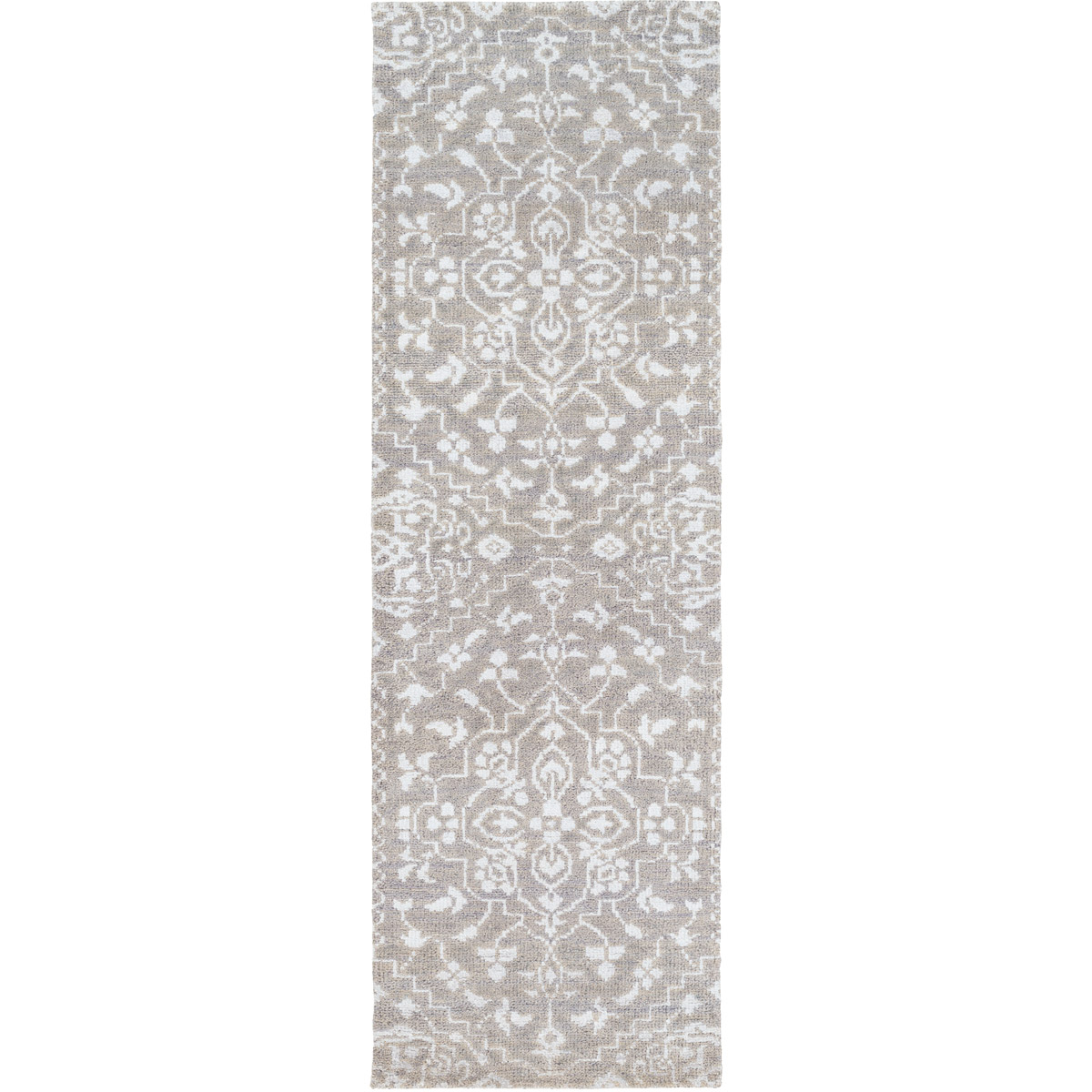 Varrius 36 X 24 inch Light Gray/Silver Gray Rugs, Wool and Viscose