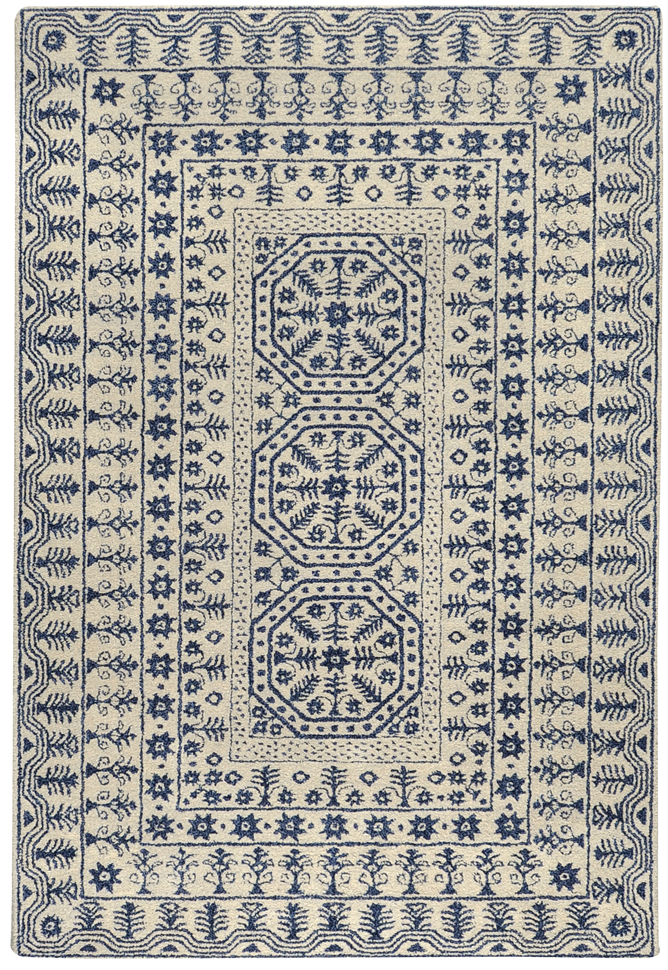 Hendrick 96 X 60 inch Blue Rug, Rectangle
