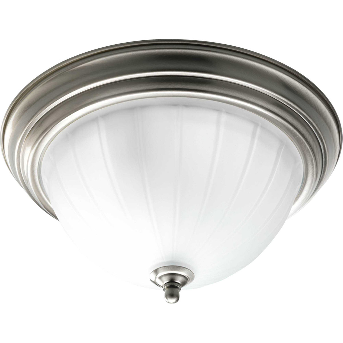 Skeet 2 Light 13.25 inch Brushed Nickel Flush Mount Ceiling Light