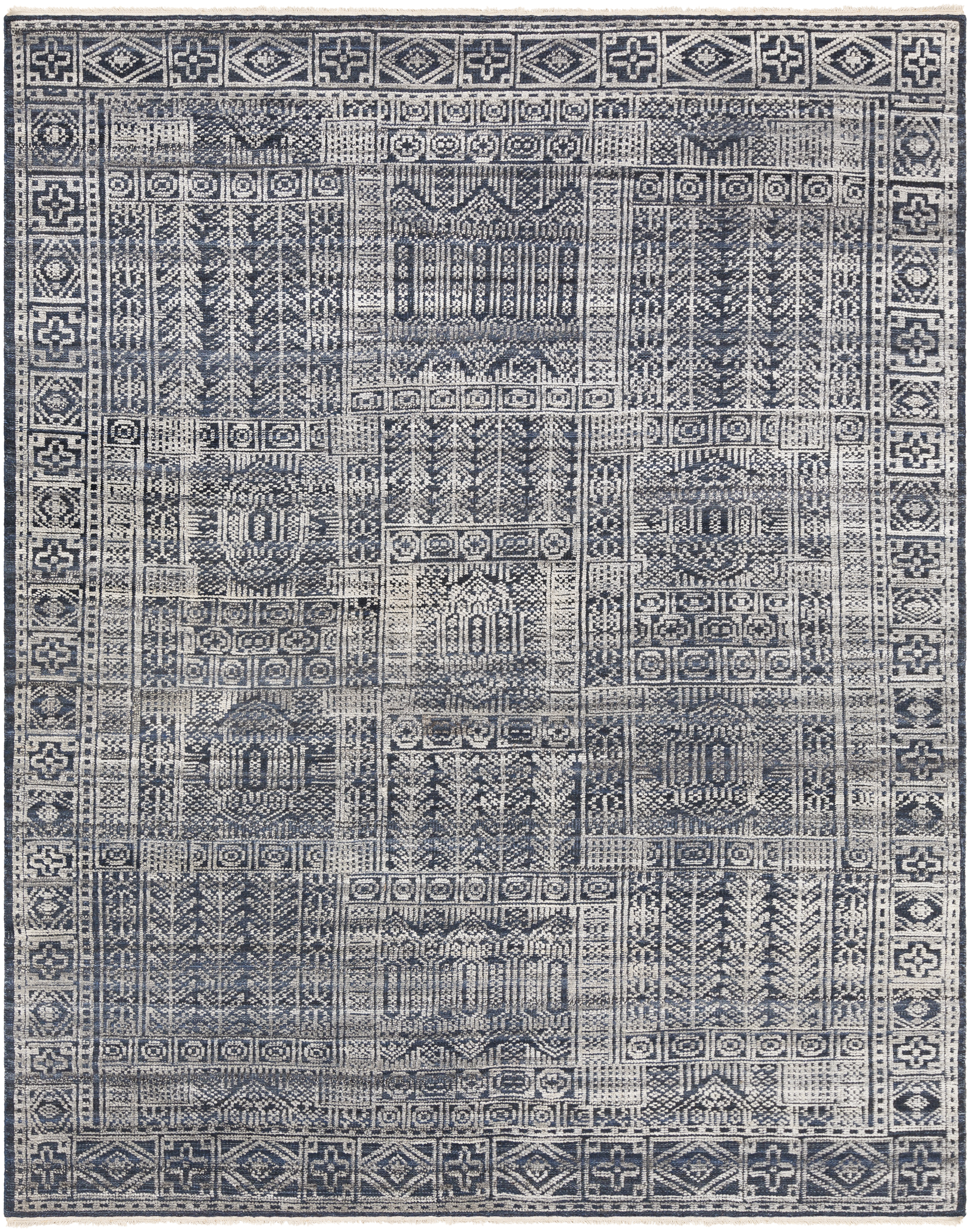 Hollis 108 X 72 inch Blue Rug, Rectangle
