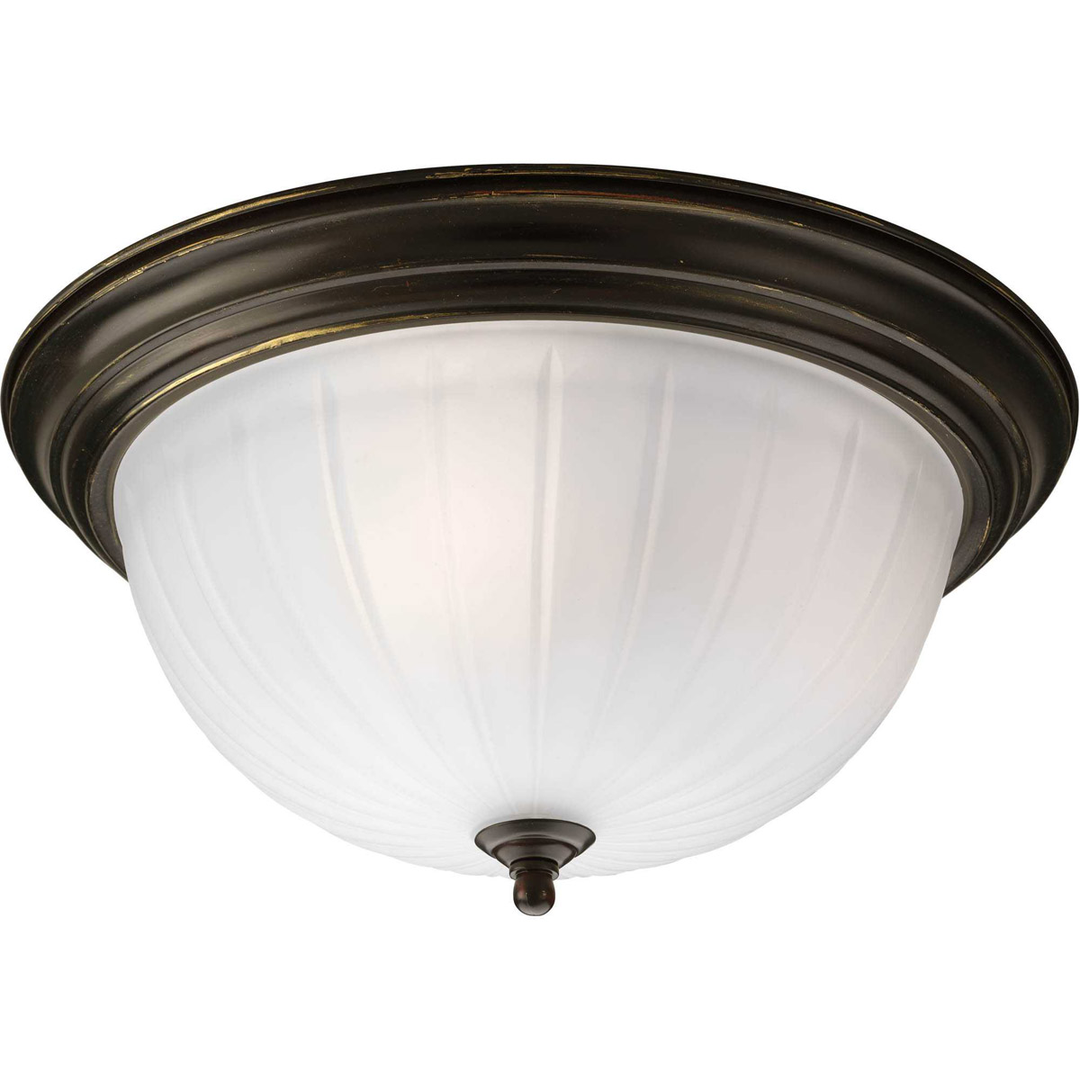 Skeet 3 Light 15.25 inch Antique Bronze Flush Mount Ceiling Light