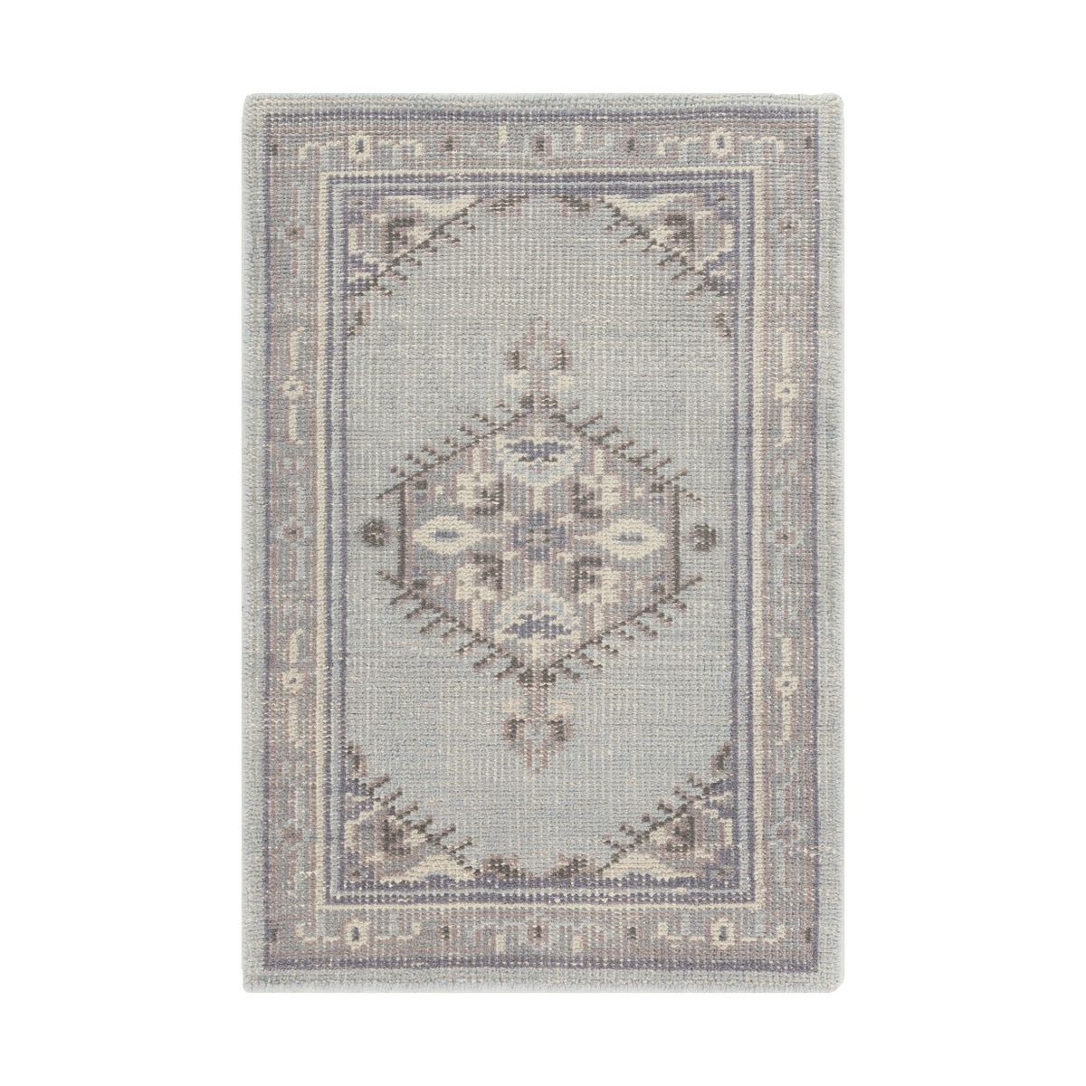 Luella 36 X 24 inch Light Gray/Violet/Black/Charcoal/Taupe Rugs, Wool