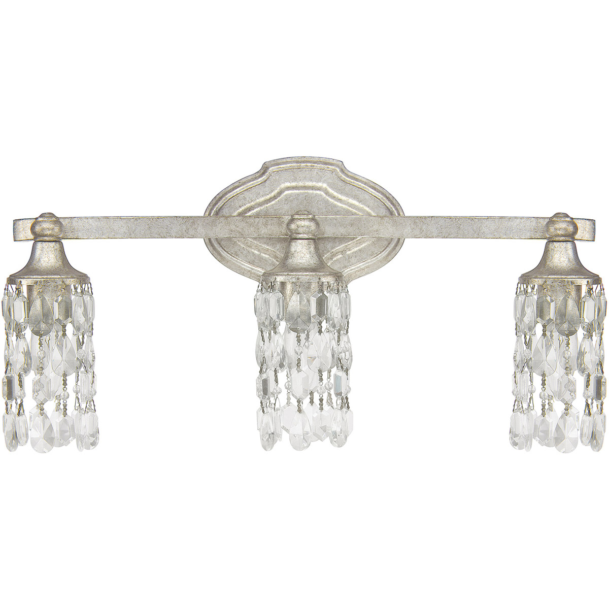 Dudley 3 Light 21 inch Antique Silver Vanity Light Wall Light